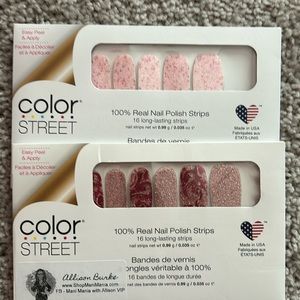 Unopened fun pink design color street nails
